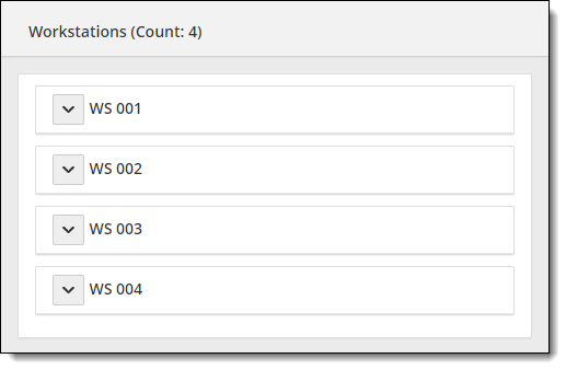 Workstations list for users without the May edit site information using Site Manager role.